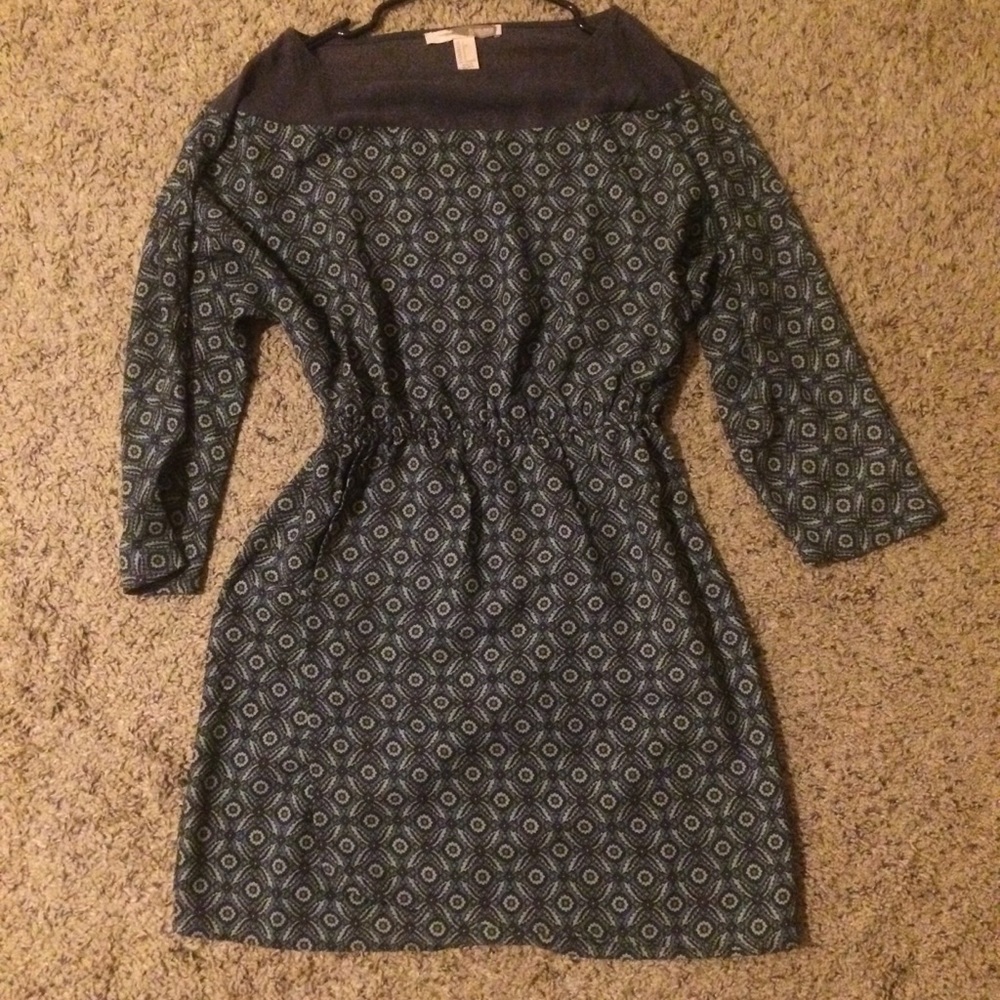 Forever 21 gray/green/blue pattern dress